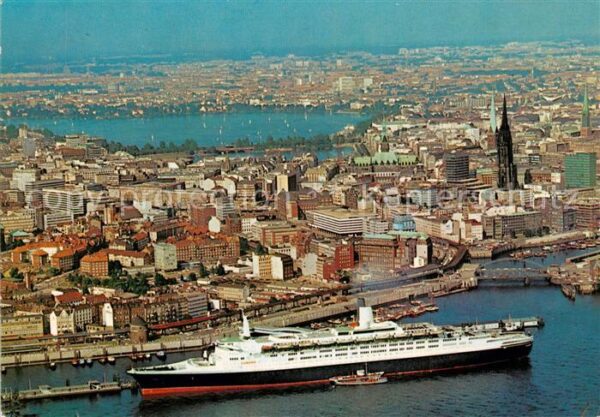 Hamburg Stadt Überseebrücke TS Queen Elisabeth