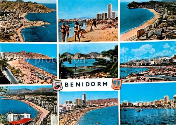 Benidorm Fliegeraufnahme Strand Hotelanlagen