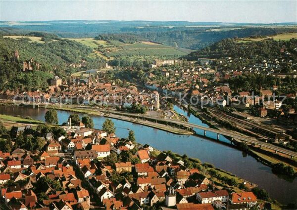 Wertheim Main Fliegeraufnahme Kreuzwertheim Altes Sch