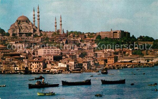 Istanbul Constantinopel Süleymaniye Mosque vom Golden Horn gese
