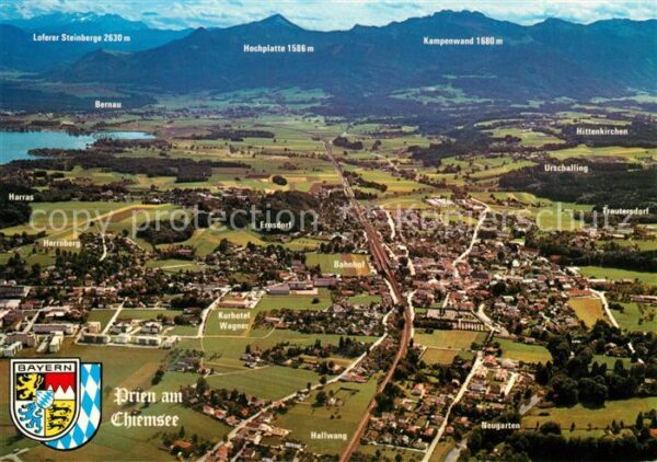 Prien Chiemsee Fliegeraufnahme
