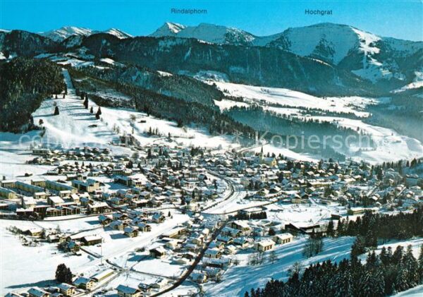 Oberstaufen Fliegeraufnahme Schrotkurort und Winter