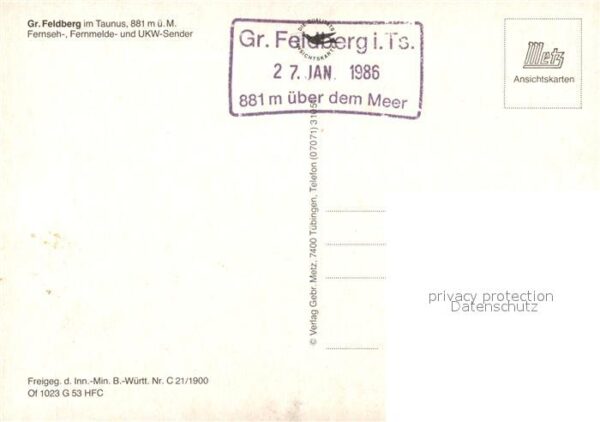 Feldberg Taunus Fliegeraufnahme mit Sendetürmen – Bild 2