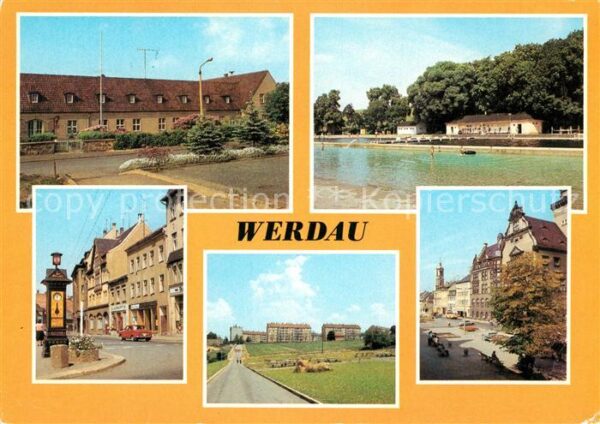 Werdau Sachsen Sportschule August-Bebel-Strasse Markt
