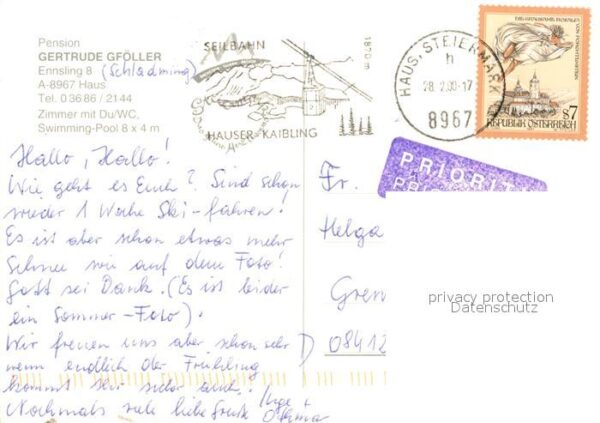 Schladming Obersteiermark Pension Gföller Pool – Bild 2
