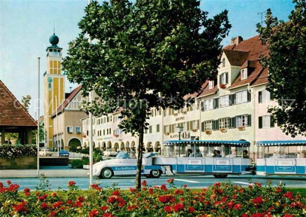 Freudenstadt Marktplatz mit %ra und Kurbähnle
