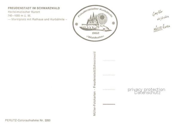 Freudenstadt Marktplatz mit %ra und Kurbähnle – Bild 2