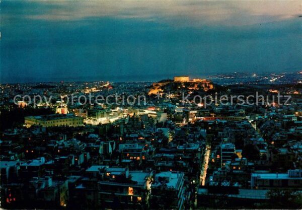 Athenes Athen bei Nacht