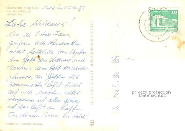 Bergen Ruegen Ernst Moritz Arndt Turm Karl Mark Platz – Bild 2