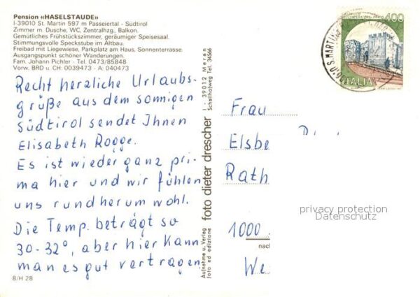 Martin Passeiertal St Pension Haselstaude – Bild 2