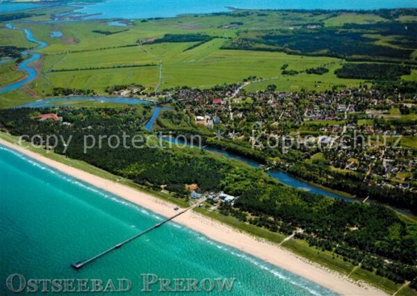 Prerow Ostseebad Fliegeraufnahme