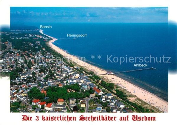 Usedom Fliegeraufnahme Bansin Heringsdorf Ahlb