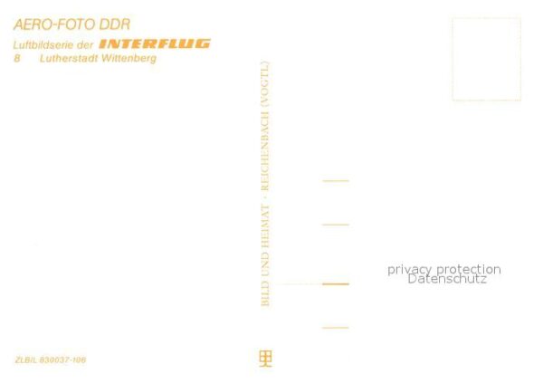 Wittenberg Lutherstadt Fliegeraufnahme Interflug – Bild 2