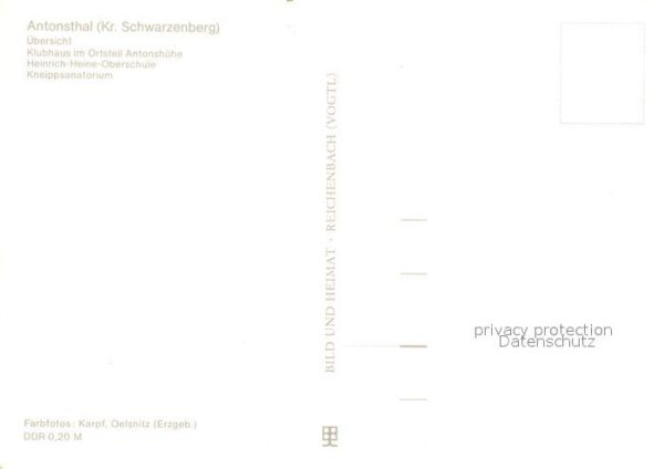 Antonsthal Erzgebirge Klubhaus Antonshöhe Heinrich-Heine-Ober – Bild 2