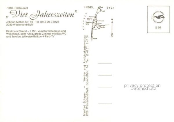 Westerland Sylt Hotel-Restaurant Vier Jahreszeiten – Bild 2