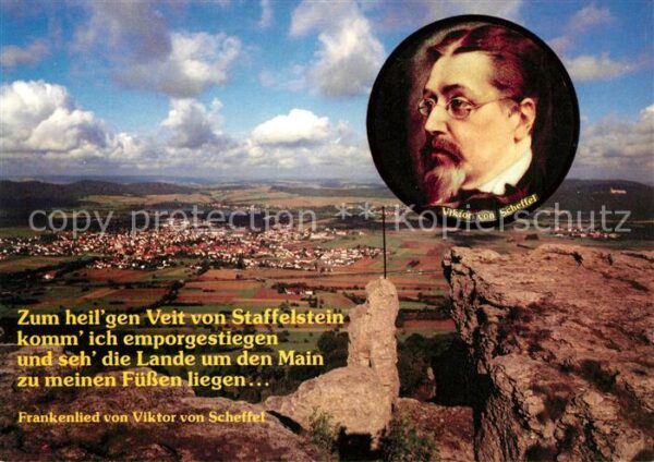 Staffelstein Maintal Blick vom Staffelberg Frankenli