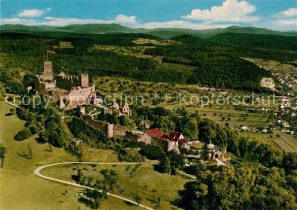 Loerrach Burgruine Rötteln Fliegeraufnahme