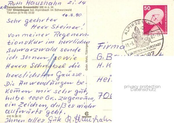 Ehlenbogen Sanatorium Grezenbühl – Bild 2