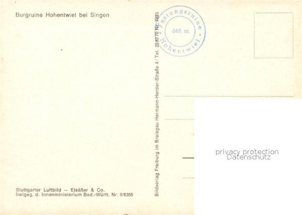Singen Hohentwiel Burgruine Hohentwiel Fliegeraufnahme – Bild 2