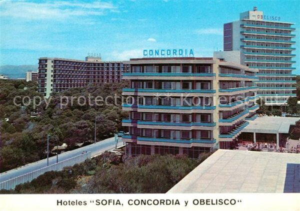 Playas de Palma Mallorca Hotel Sofia Concordia Obelisco