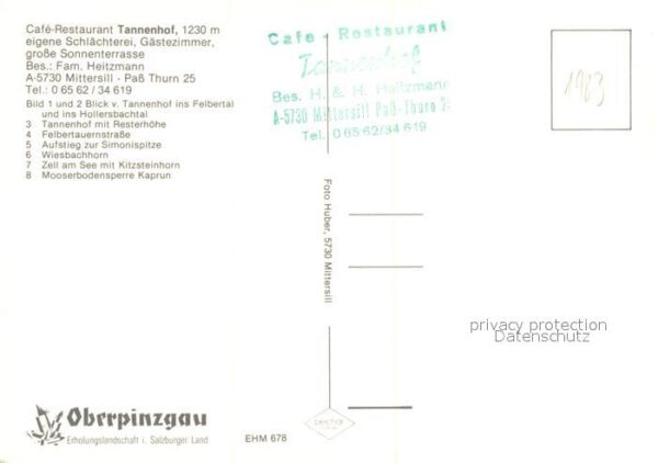 Pass Thurn Tannenhof Resterhöhe Felbertauerstrasse – Bild 2