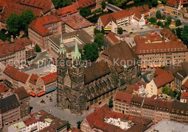 Nuernberg Fliegeraufnahme St. Lorenz-Kirche
