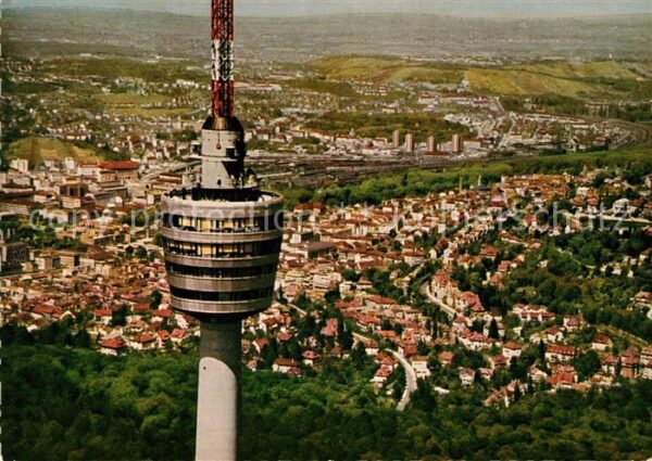 Stuttgart Fernsehturm Fliegeraufnahme