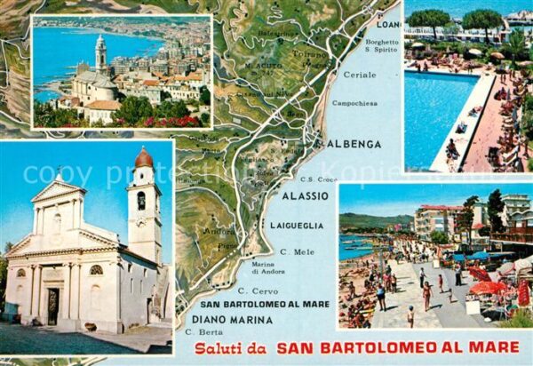 San Bartolomeo al Mare Freibad Promenade Kirche