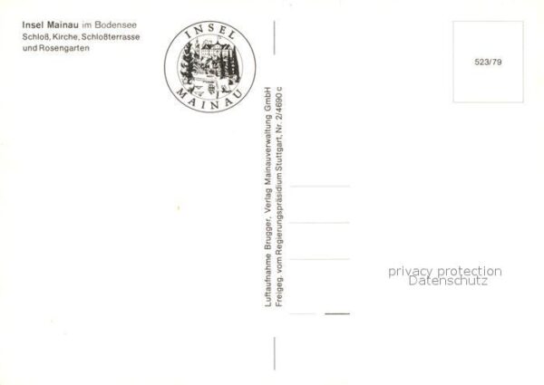 Mainau Fliegeraufnahme Schloss Kirche Rosengar – Bild 2