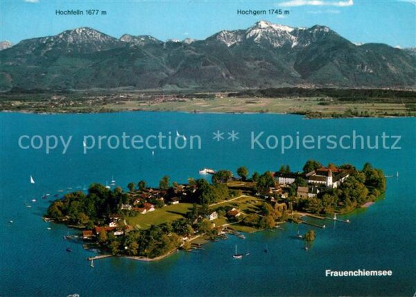 Frauenchiemsee Fliegeraufnahme Kloster Frauenwörth Hoc