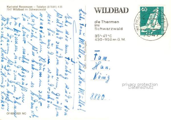 Wildbad Schwarzwald Kurhotel Rassmann – Bild 2