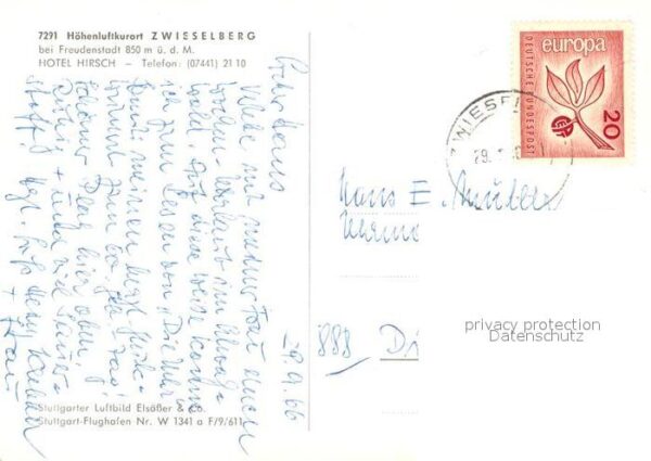 Zwieselberg Freudenstadt Fliegeraufnahme Hotel Hirsch – Bild 2