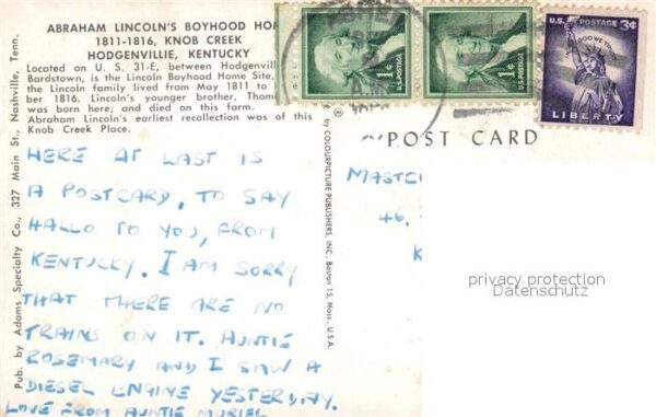 Hodgenville Abraham Lincoln Boyhood – Bild 2