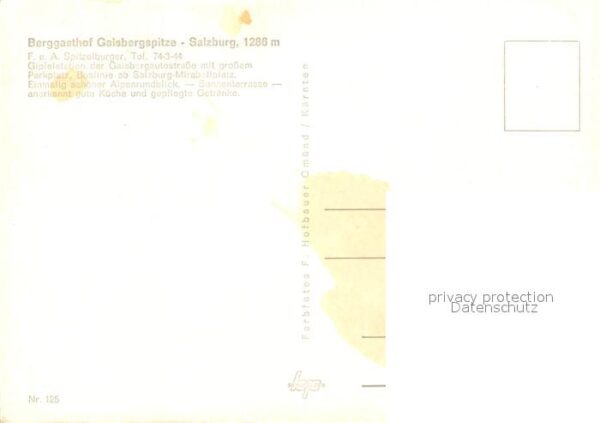 Salzburg Oesterreich Berggasthof Gaisbergspitze – Bild 2