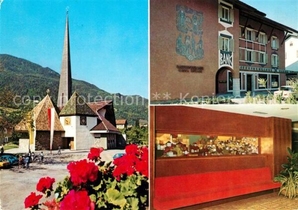 Algund Merano Pfarrkirche Raiffeisenkasse