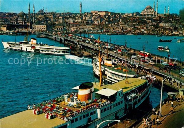 Istanbul Constantinopel Galata-Brücke Neue Moschee