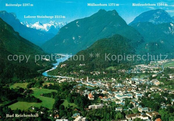 Bad Reichenhall Fliegeraufnahme Loferer Steinberge Reit