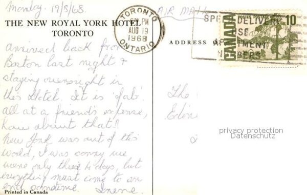 Toronto Canada Royal York Hotel Illustration – Bild 2