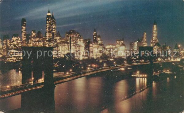 New York City Brooklyn Bridge East River Manhattan at