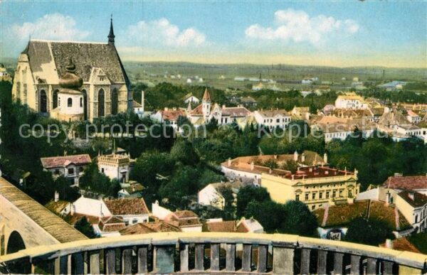 Moedling Stadtpanorama mit Kirche