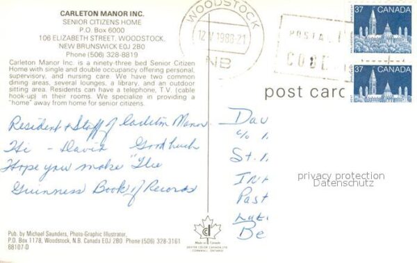 Woodstock New Brunswick Carleton Manor Inc. Senior Citizens Hom – Bild 2