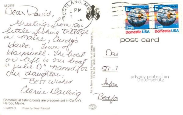 Cundys Harbor Maine Commerical fishing boats Flowers – Bild 2