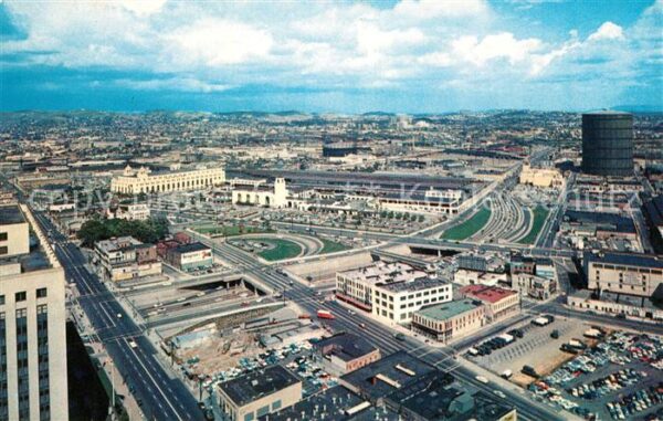Los Angeles California Panorama Freeways Union Station Termina