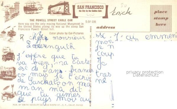 San Francisco California Powell Street Cable Car – Bild 2