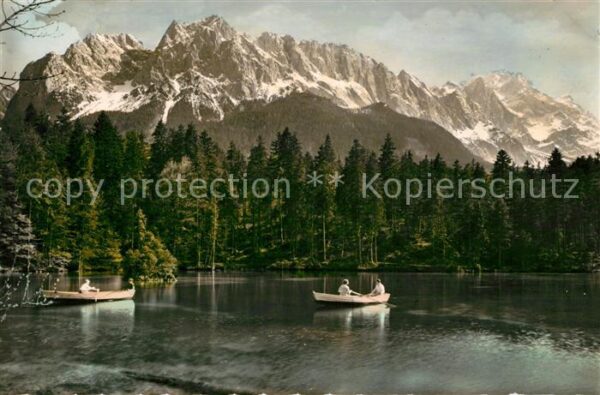 Badersee mit Waxensteine Zugspitze Wettersteinge