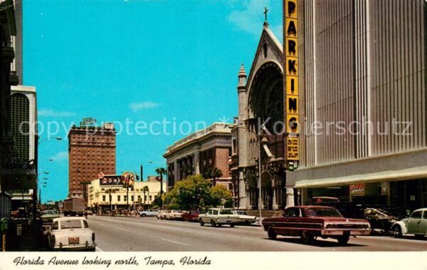 Tampa Florida Florida Avenue looking north Sacred Hea