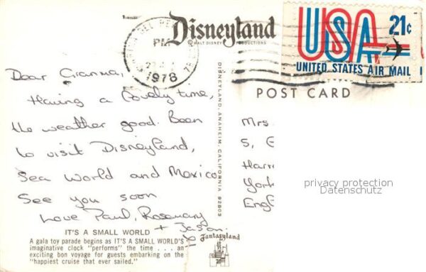 Disneyland California Fantasyland Walt Disney – Bild 2