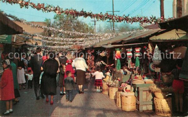Los Angeles California Olvera Street gift shops taco stands