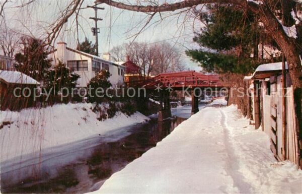 New Hope Pennsylvania Winter scene along the Towpath at Histo