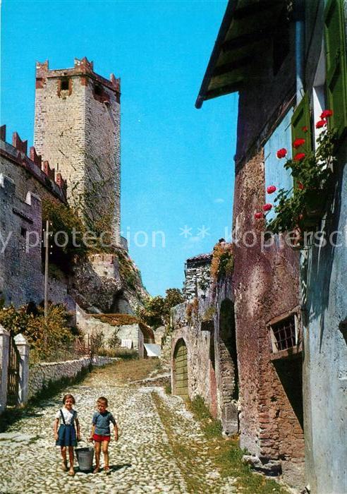 Malcesine Lago di Garda Salita al Castello Aufstieg zum Schloss